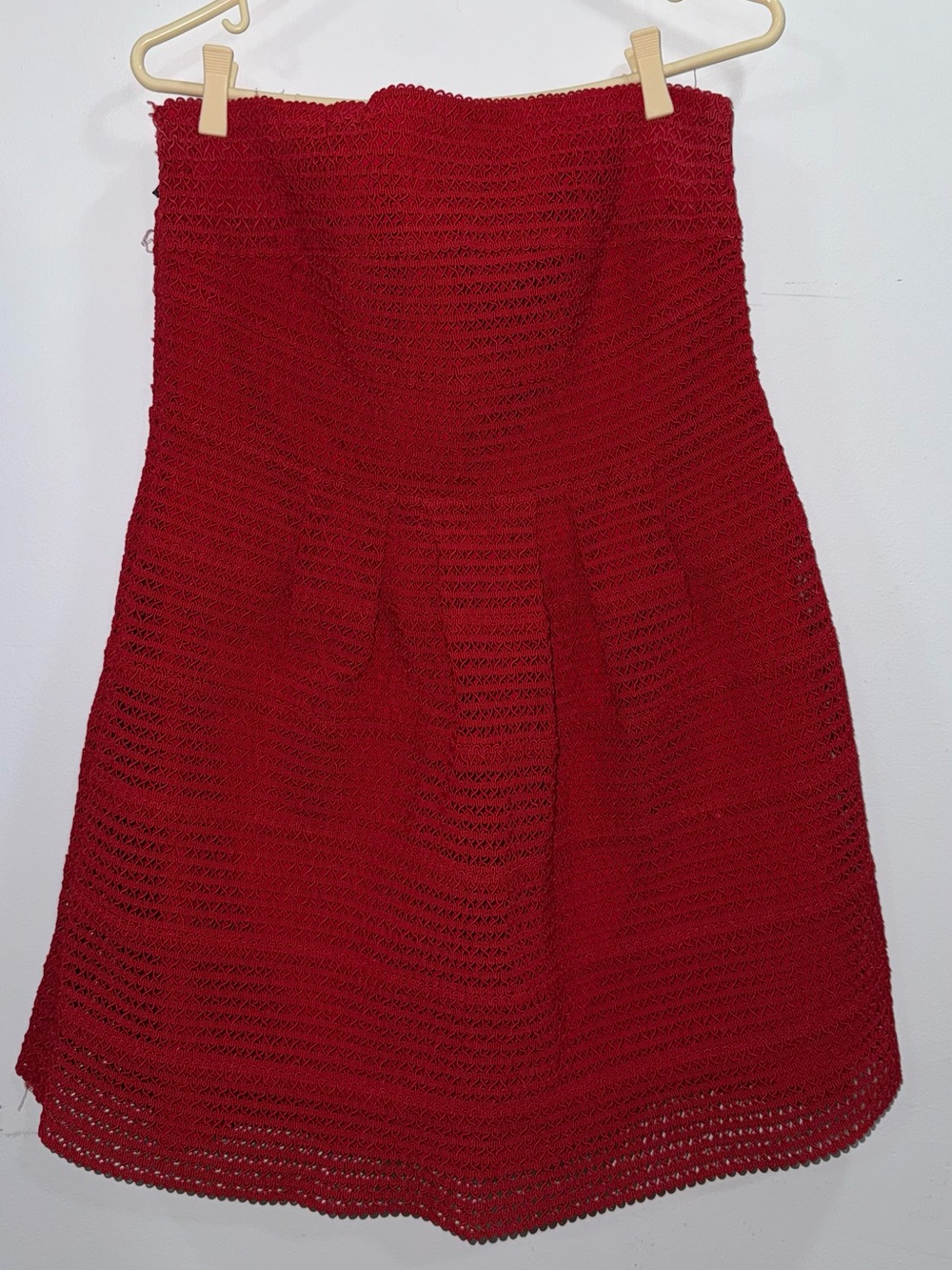 Forever 21 Red Crochet A-Line Mini Dress